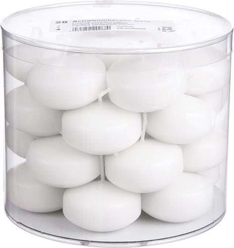 CANDELE GALLEGGIANTI 28PZ. D4CM. BIANCO