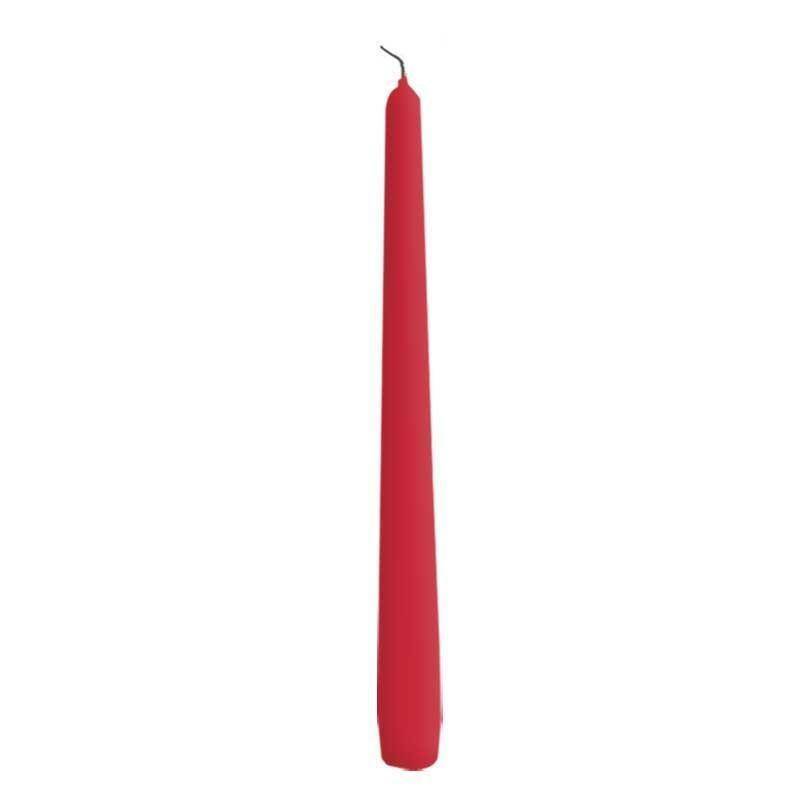 CANDELA CONICA H300 D23MM. 12PZ. RUBINO