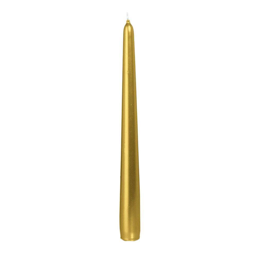 CANDELA CONICA H250 D23MM. 12PZ. ORO