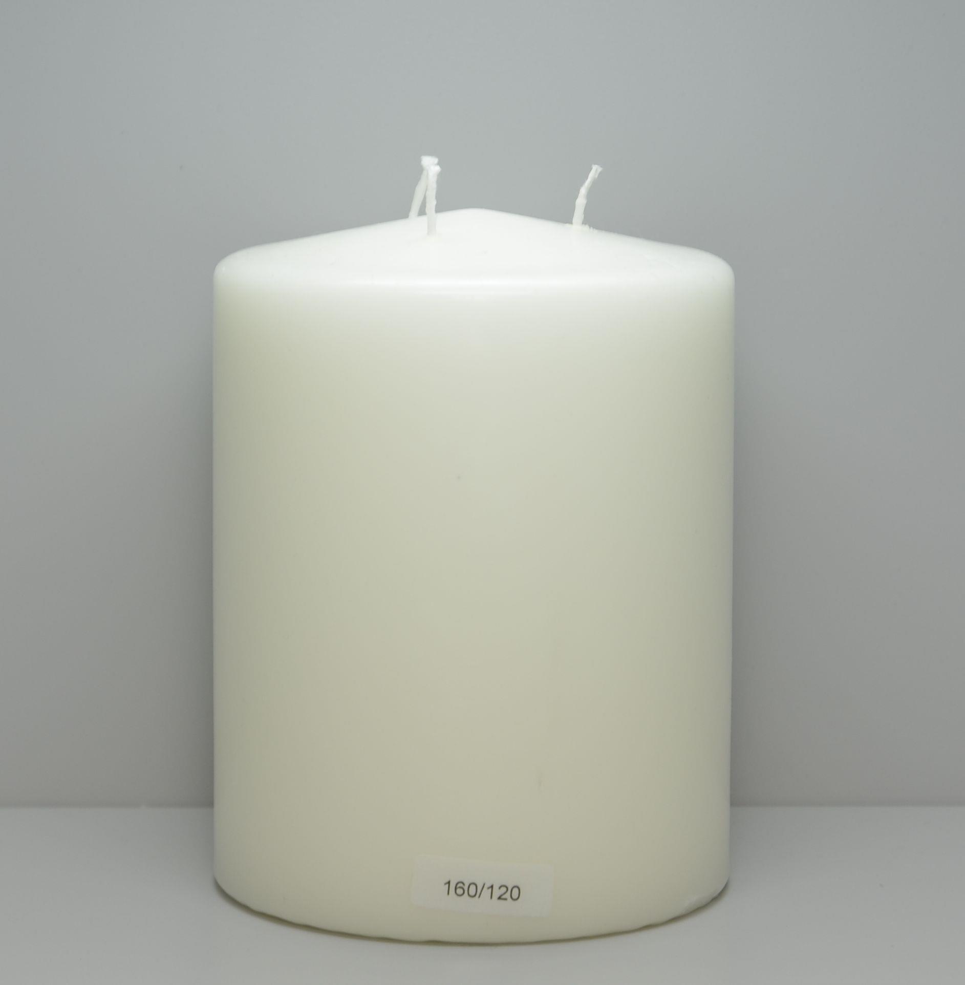 CANDELA TRE STOPPINI H160 D120MM. PERLA