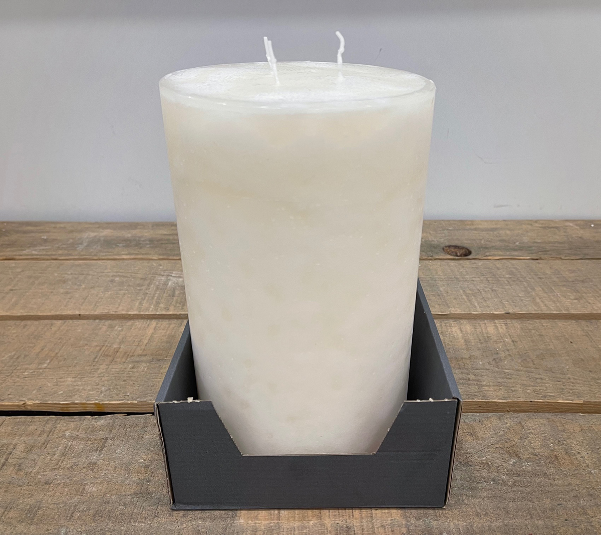 CANDELA TRE STOPPINI 250X150MM. PERLA