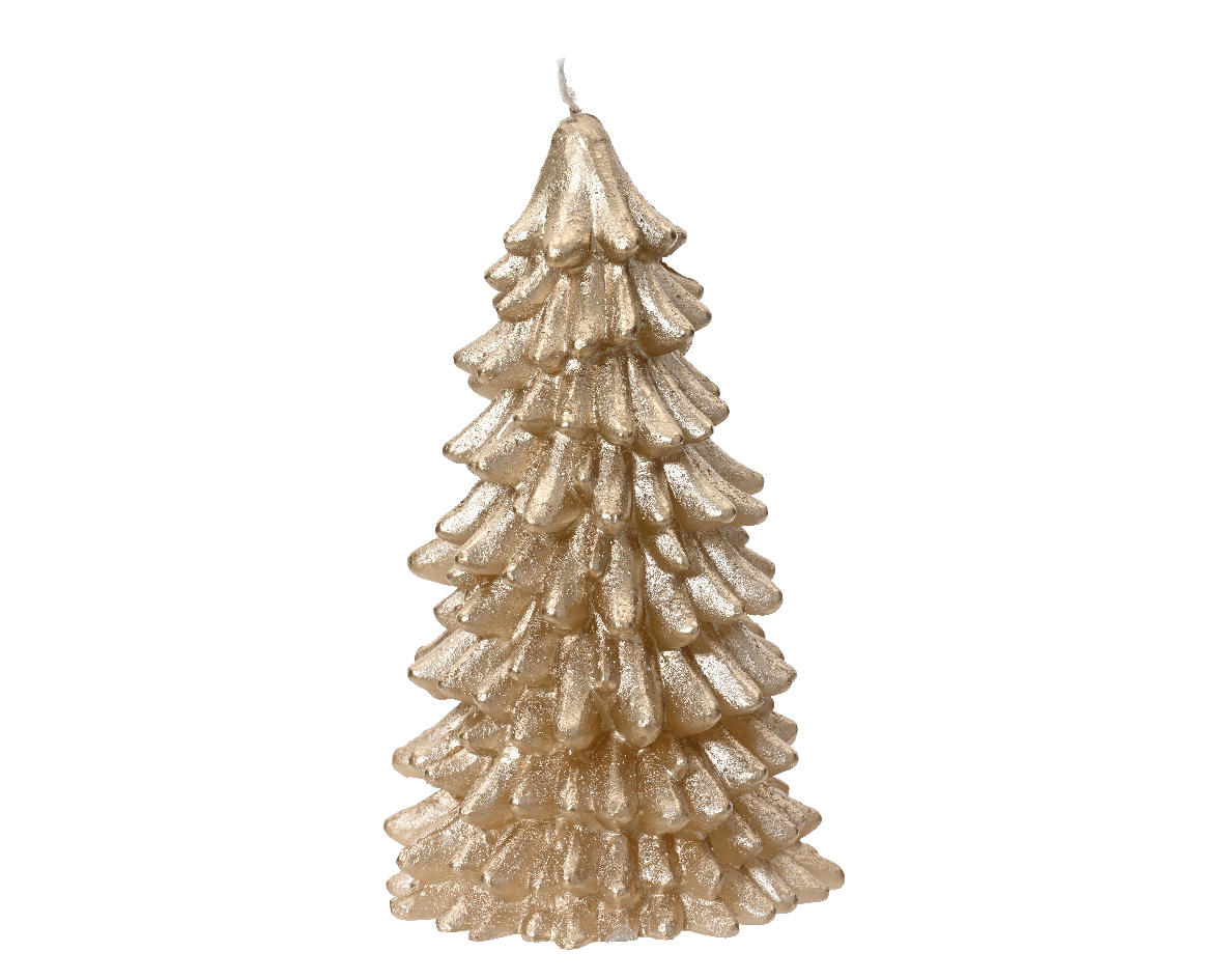 CANDELA FORMA ALBERO D10 H17,5CM. CHAMP.