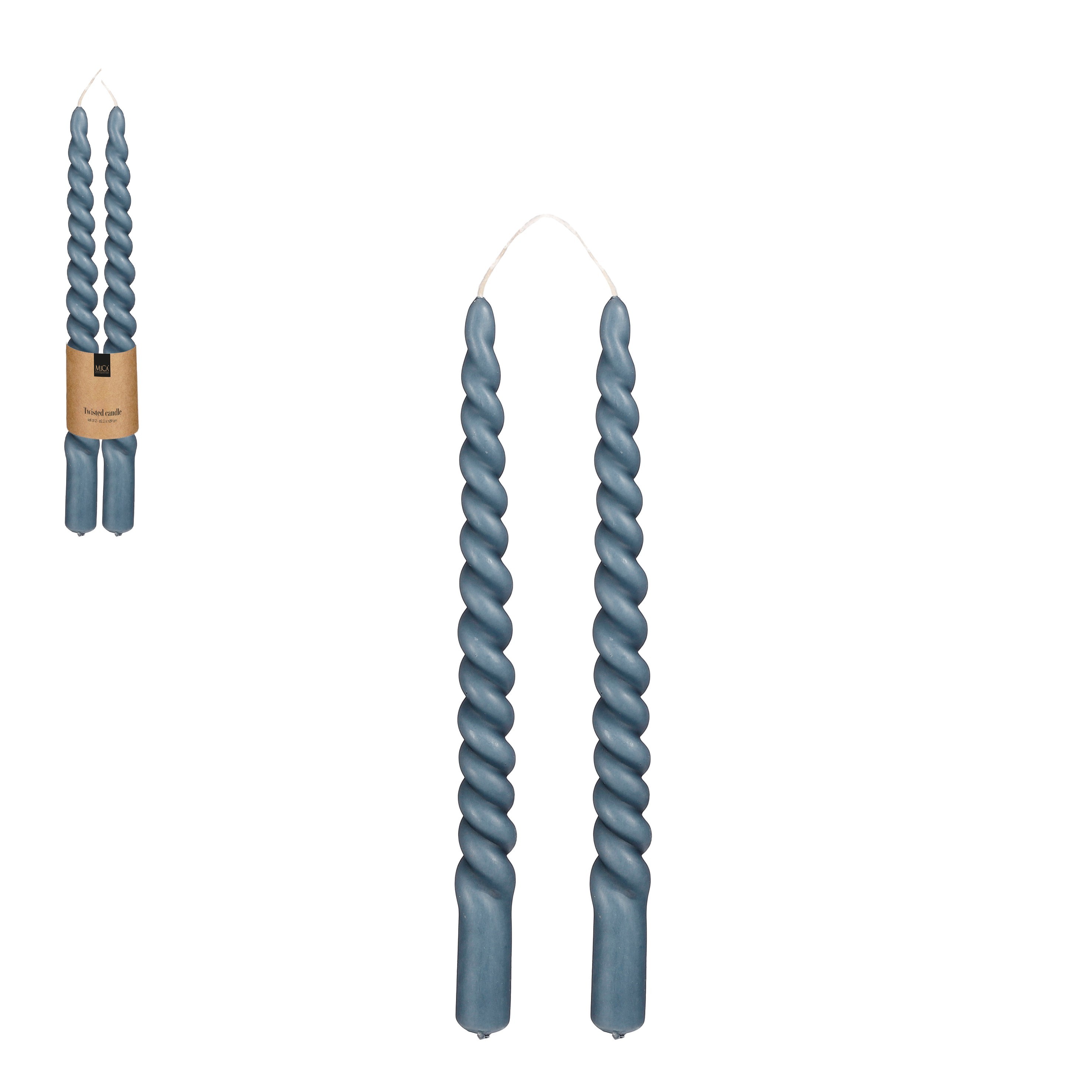 CANDELA TWIST D2,2 H29CM. 2PZ. AVION