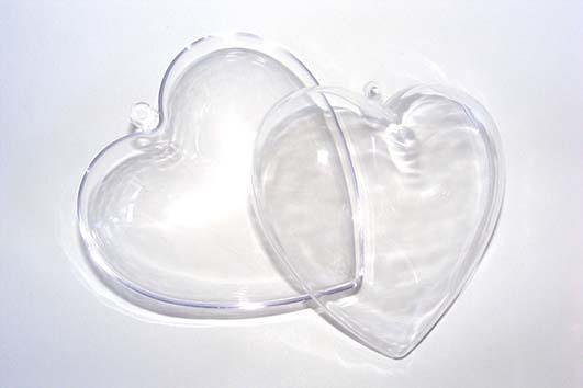 CUORE PLAST.6CM. 50PZ.TRASP.
