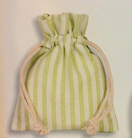 SACCH.COTONE RIGHE 10PZ. 9X12CM.LT GREEN