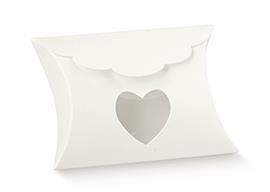 BUSTA C/F.CUORE 80X85X30MM.BIANCO