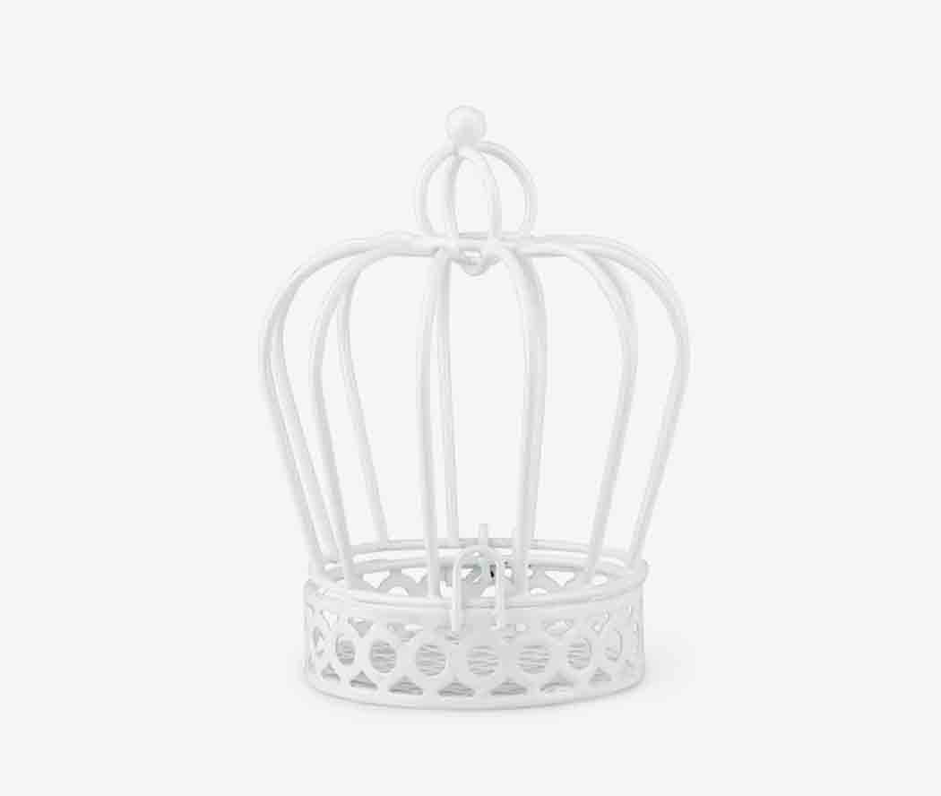 CORONA MET. H9 D5,5CM. 6PZ. BIANCO