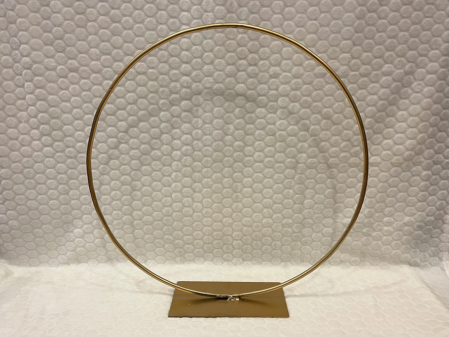 ANELLO SINGOLO D50CM. C/BASE MET.ORO