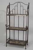 SCAFFALE MET. C/RIPIANI MOSAICO IN PIETRA 58X32 H125CM.