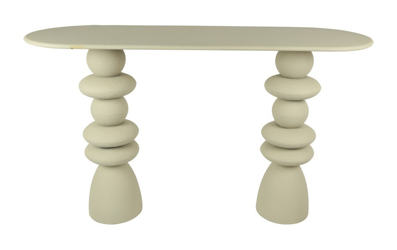 TAVOLO JANEL MET. 120X40 H72,5CM. CREMA