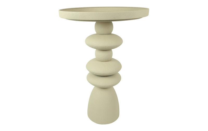 TAVOLO JANEL MET. D45 H65CM. CREMA