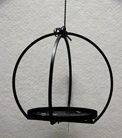PIATTO METALLO DA APPENDERE D66 H118CM. NERO
