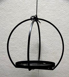 PIATTO METALLO DA APPENDERE D43 H86CM. NERO