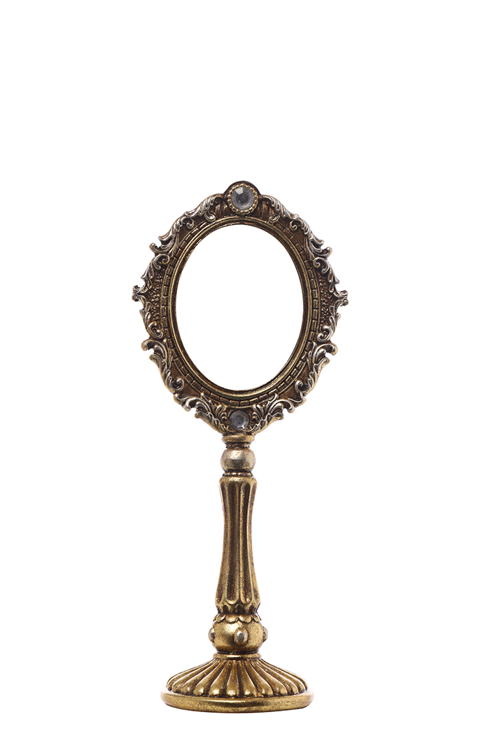 SPECCHIO RESINA H32 14X10CM. ORO