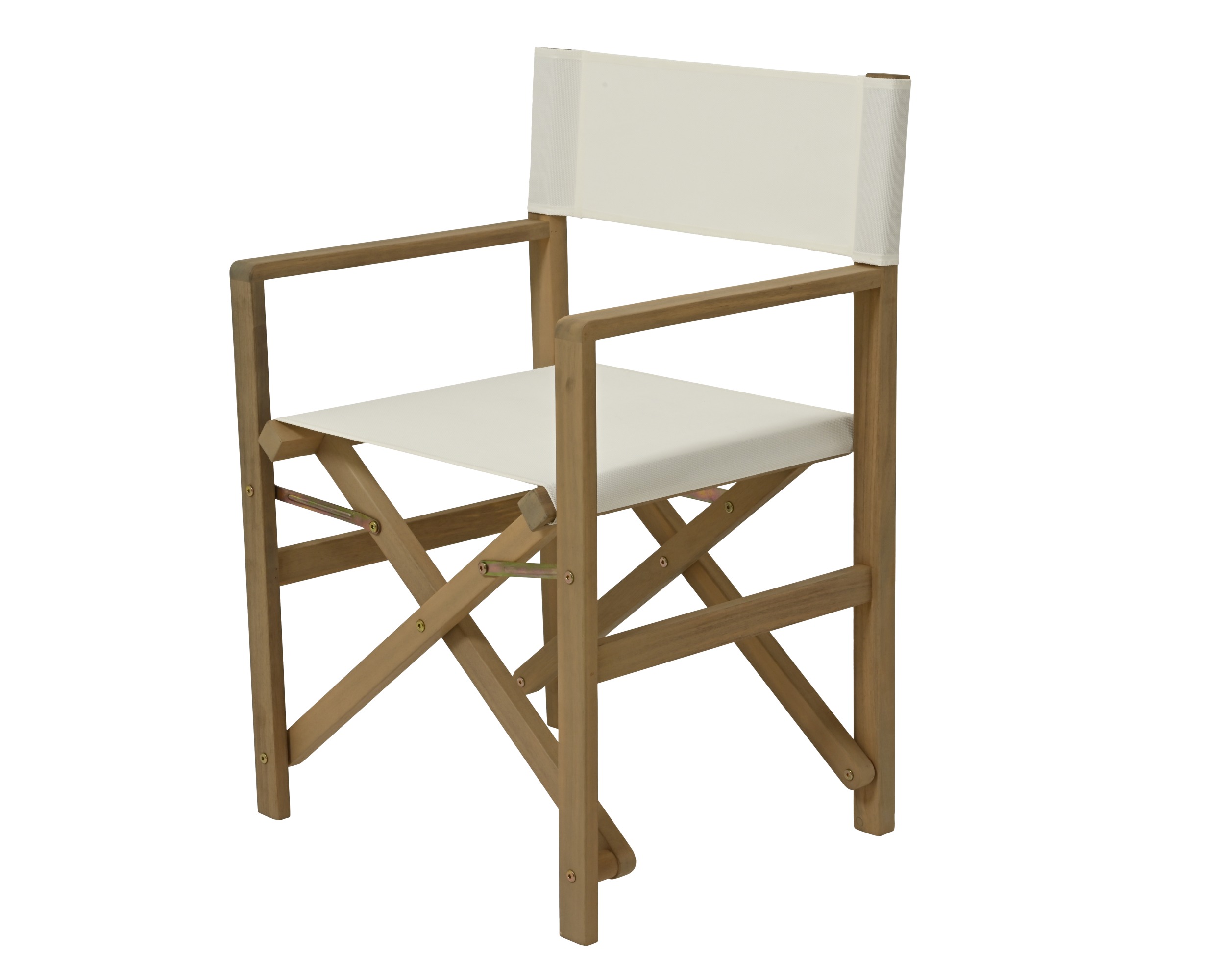 SEDIA ACACIA E TESSUTO 56,50X50 H.85CM. 2 PZ