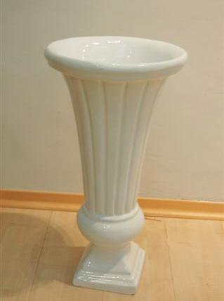 COPPA VETRO RESINA D45 H84CM. BIANCO