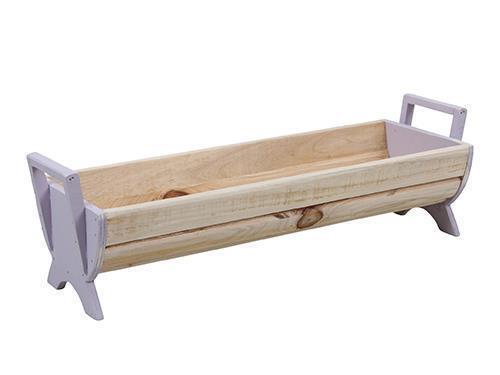 FIORIERA LEGNO LUNGA H10 34X13CM. LILLA