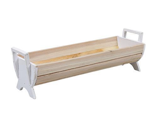 FIORIERA LEGNO LUNGA H13 41X14,5CM. BIANCO