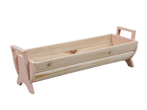 FIORIERA LEGNO LUNGA H13 41X14,5CM. ARANCIO