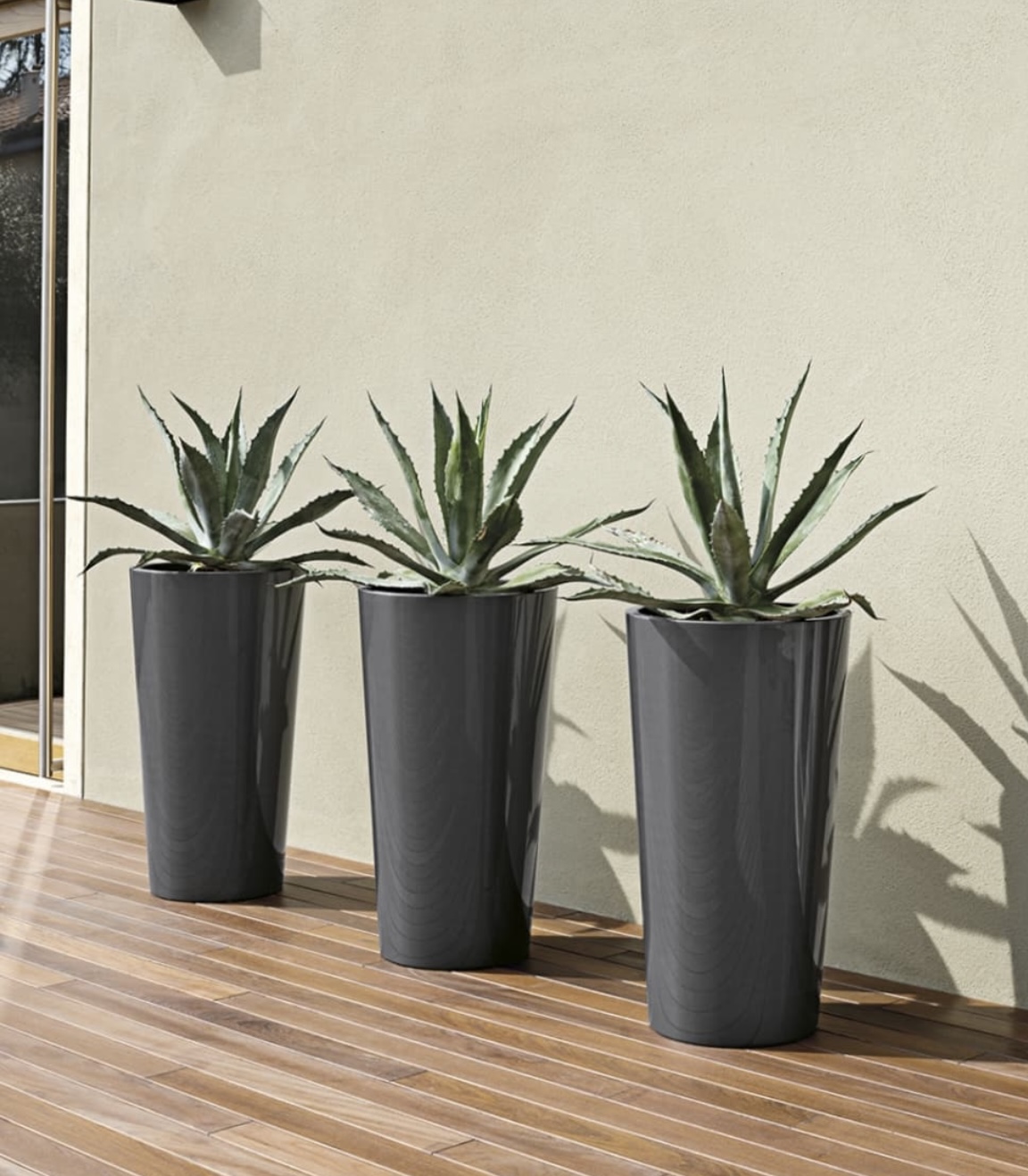 VASO TUIT C/CONTEN. H75 D40CM. ANTRACITE