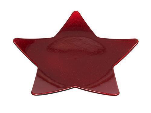 PIATTO STELLA PLAST. 28X28CM. ROSSO