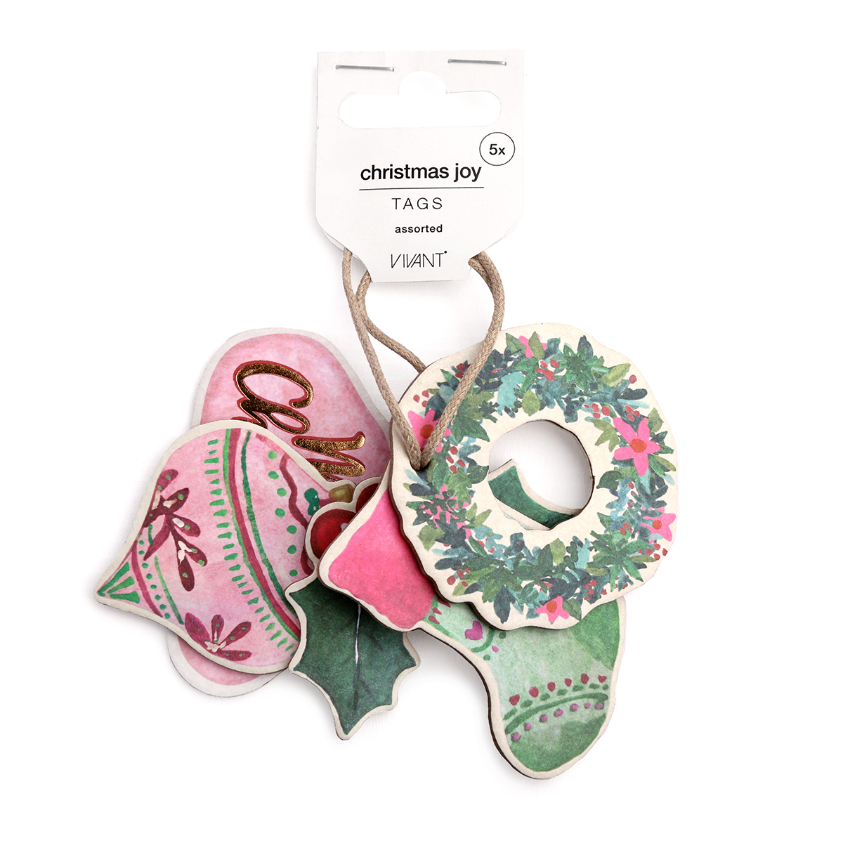 CHIUDIPACCO XMAS JOY 7,5/8CM 5PZ.