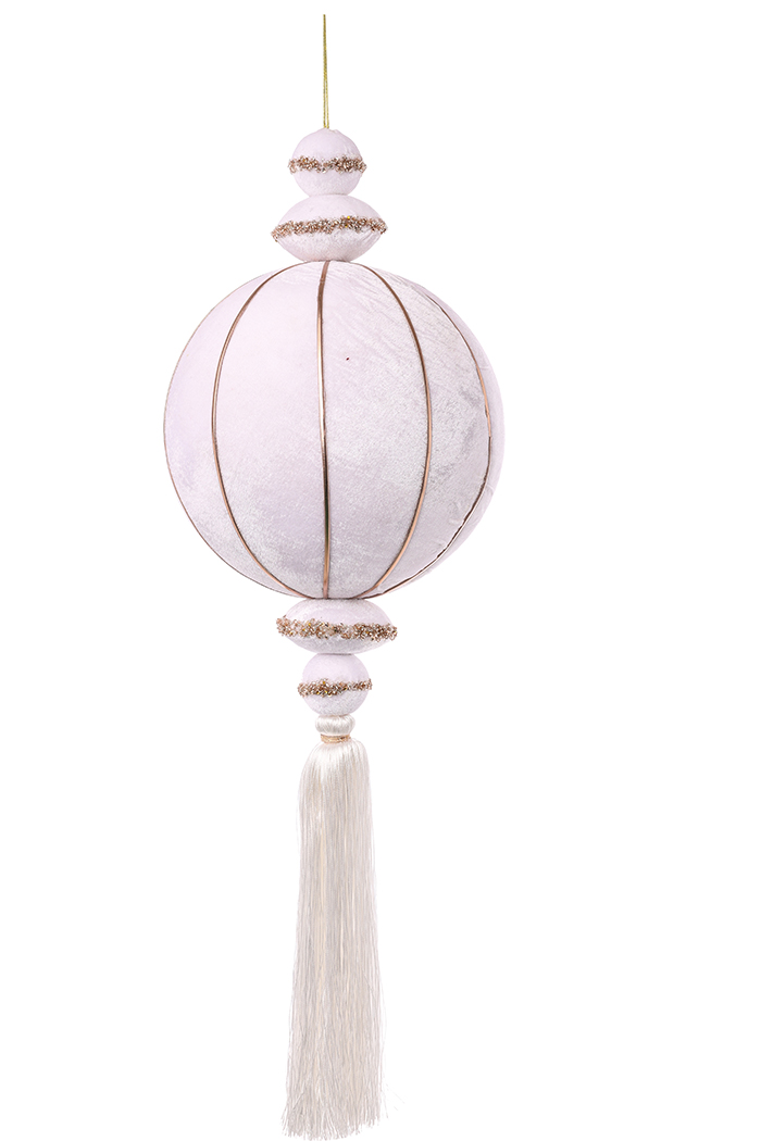 SFERA DA APP.C/DECORO D18 L55CM. BIANCO  --NETTO-----