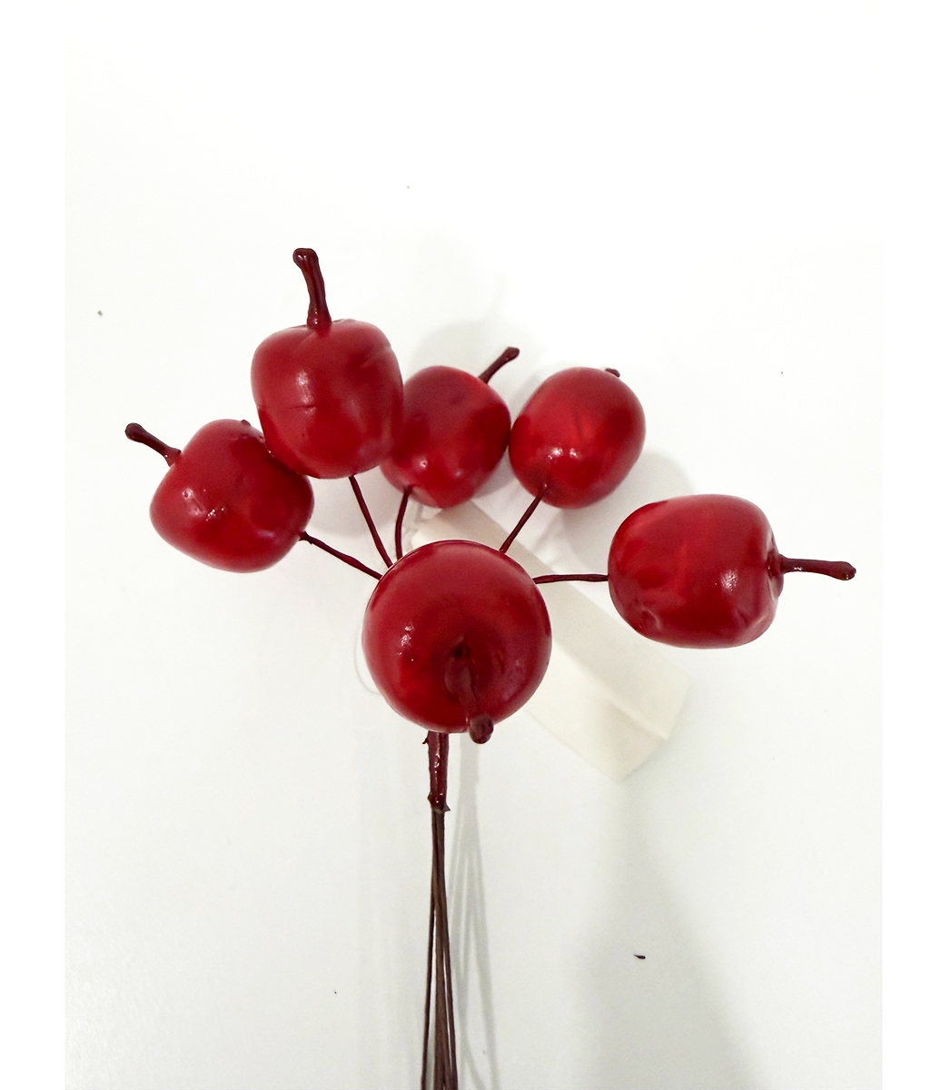 MELINE 6 BUNCH CON 6FRUTTI 13CM. ROSSO