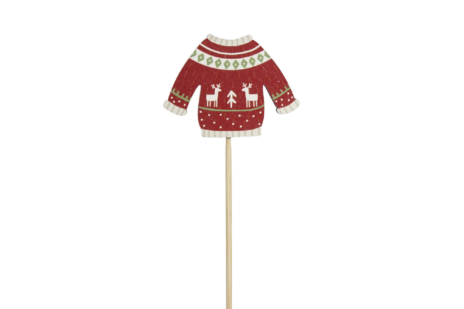 PICK LEGNO MAGLIONE H6,5 L27CM. 12PZ. ROSSO