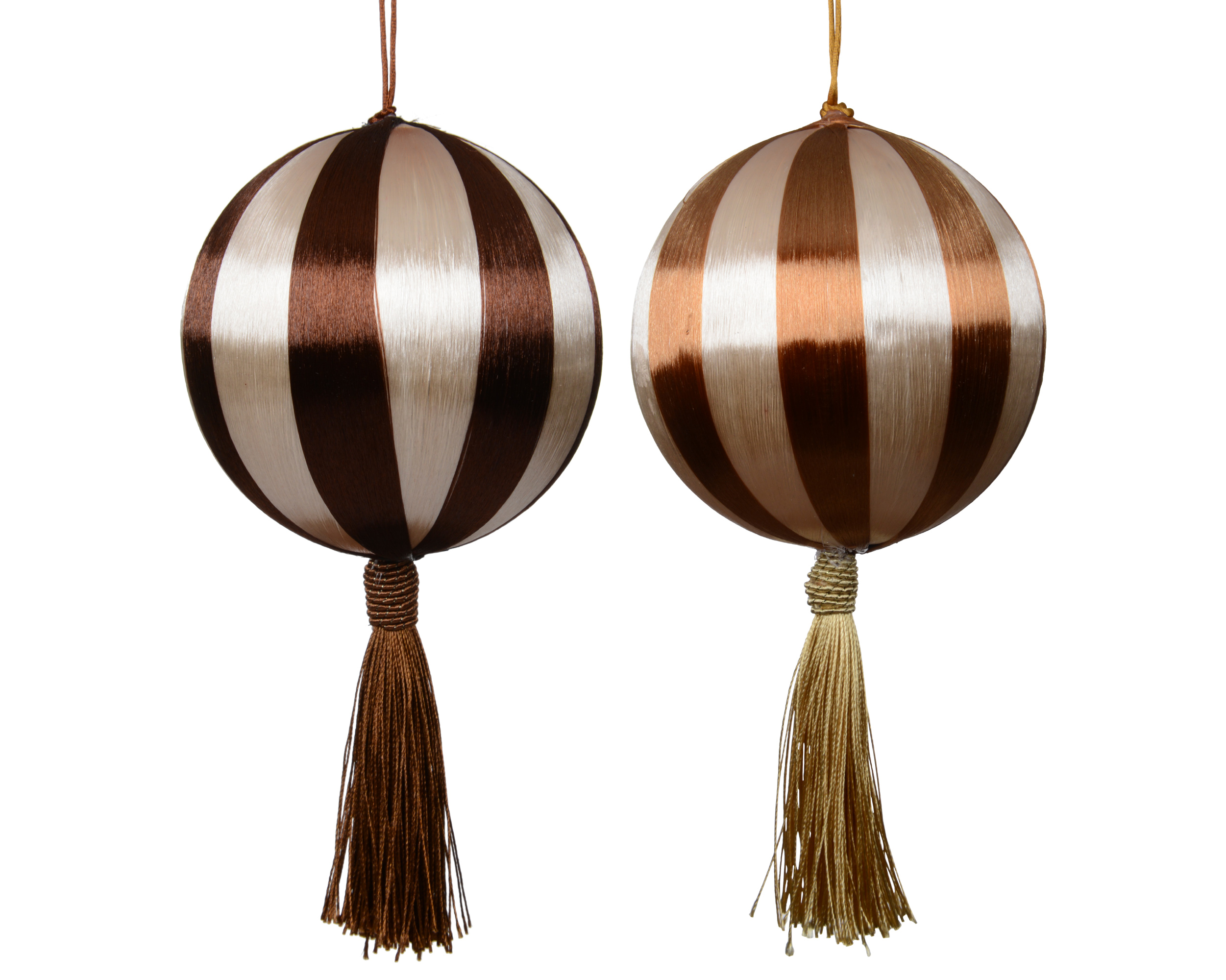 SFERE STOFFA BICOLOR C/PENDAGLIO 2PZ.