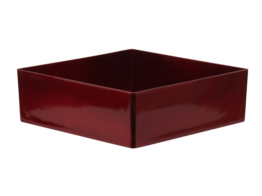 PIATTO QUAD.PL. 20X20 H.6CM ROSSO