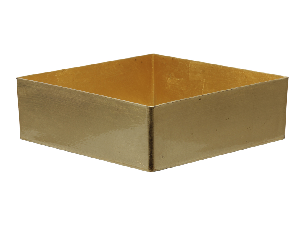 PIATTO QUAD.PL. 20X20 H.6CM ORO