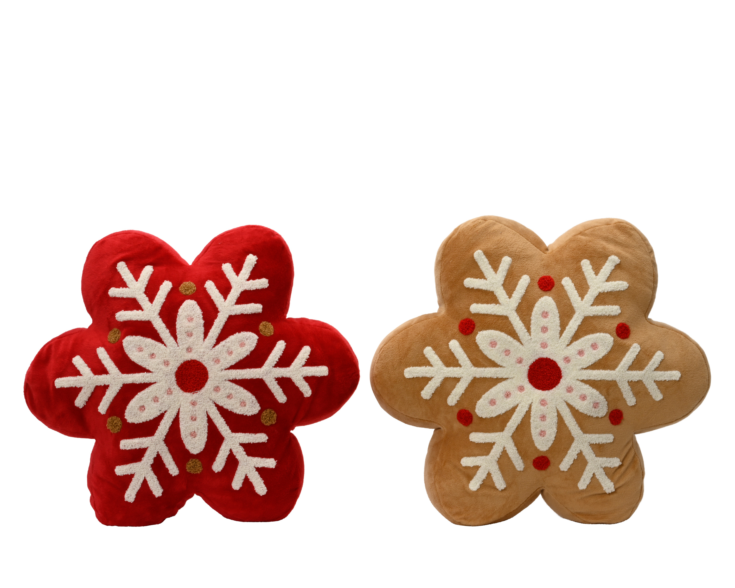 CUSCINO POLYES. FIOCCO DI NEVE D38 H14CM. ROSSO