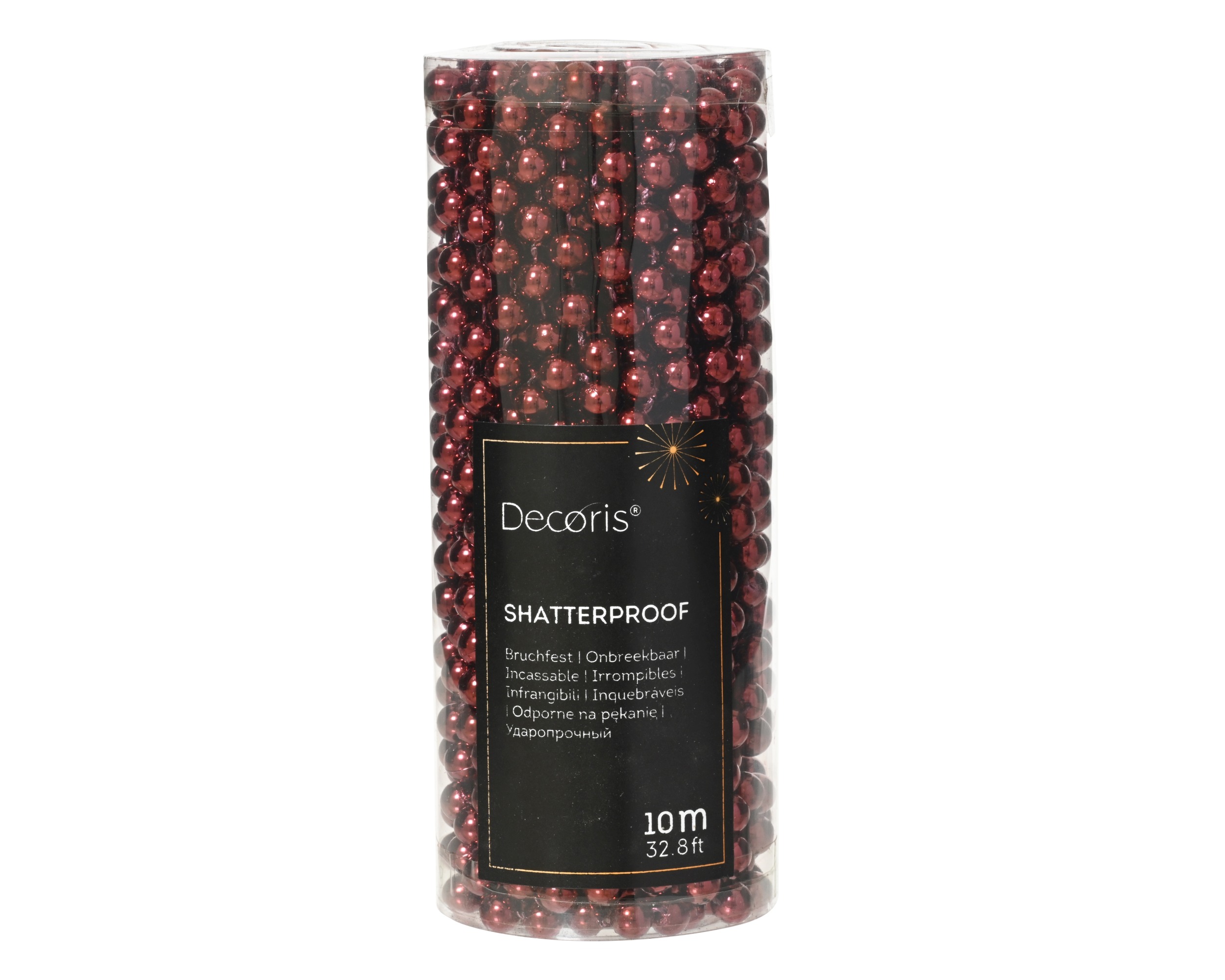 COLLANA DI PERLE PLAST. D8MM. L10MT. OXBLOOD