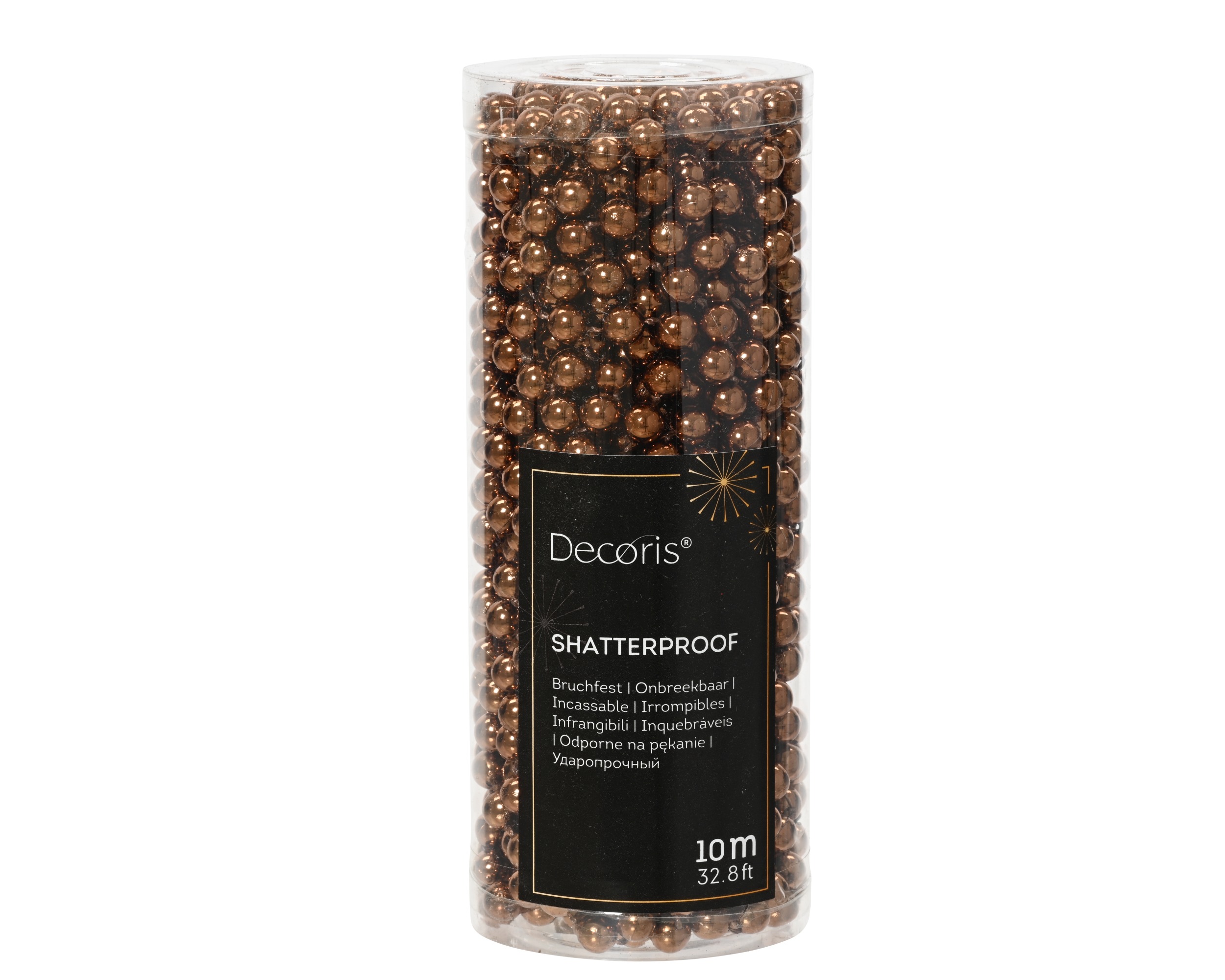 COLLANA DI PERLE PLAST. D8MM. L10MT. ESPRESSO