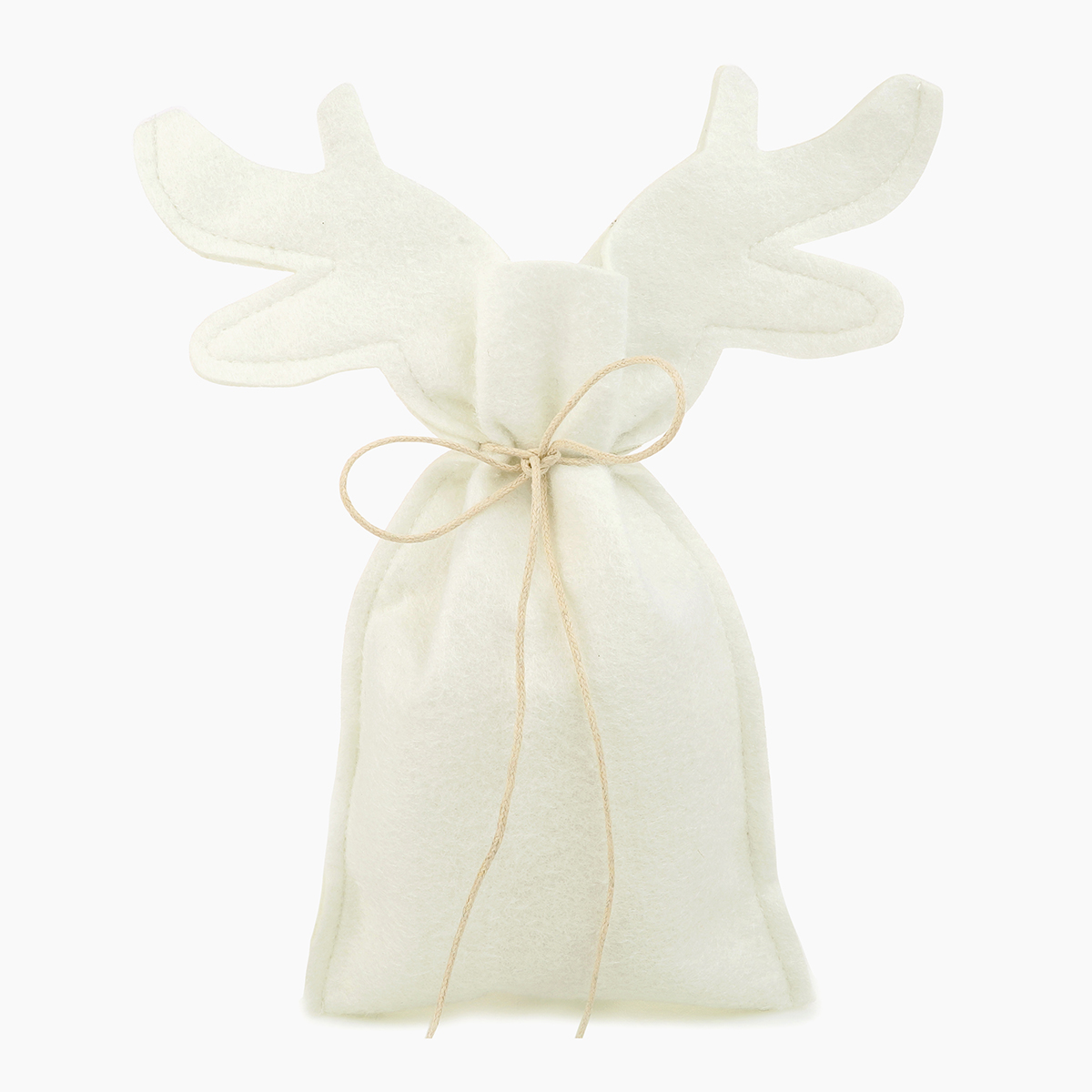 SACCHETTO LANA RENNA 28X21,5CM. 5PZ. PANNA