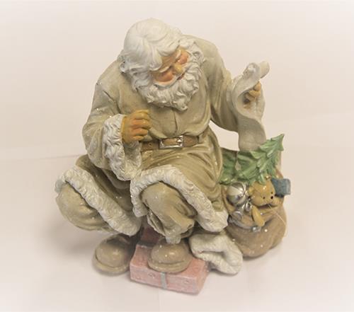 BABBO NATALE RESINA H18CM. CREMA