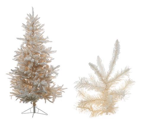 ALBERO FLOCCATO 1450TIPS H240 D168CM. CREMA