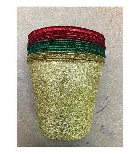CASPO' PVC GLITTERATO H13 D16CM. 15PZ. 3COL.ASS.