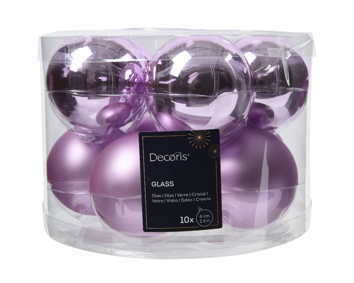 SFERE NATAL.D60MM. 10PZ. LILAC BREEZE