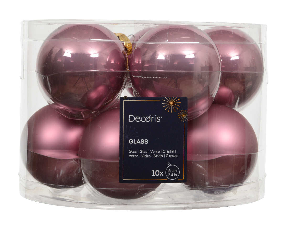 SFERE NATAL.D60MM. 10PZ. VINTAGE PINK