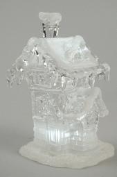 CASA DI GHIACCIO C/LED H.16CM.