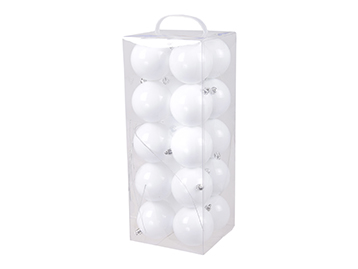 SFERE PLAST. D80MM. 20PZ. WHITE SHINY