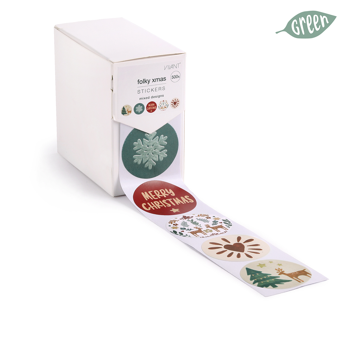 ETICHETTA XMAS STICKERS D40MM. 500PZ