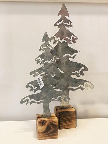 ALBERO NATALE ZINCO S/2PZ. H26-35CM.  --NETTO------