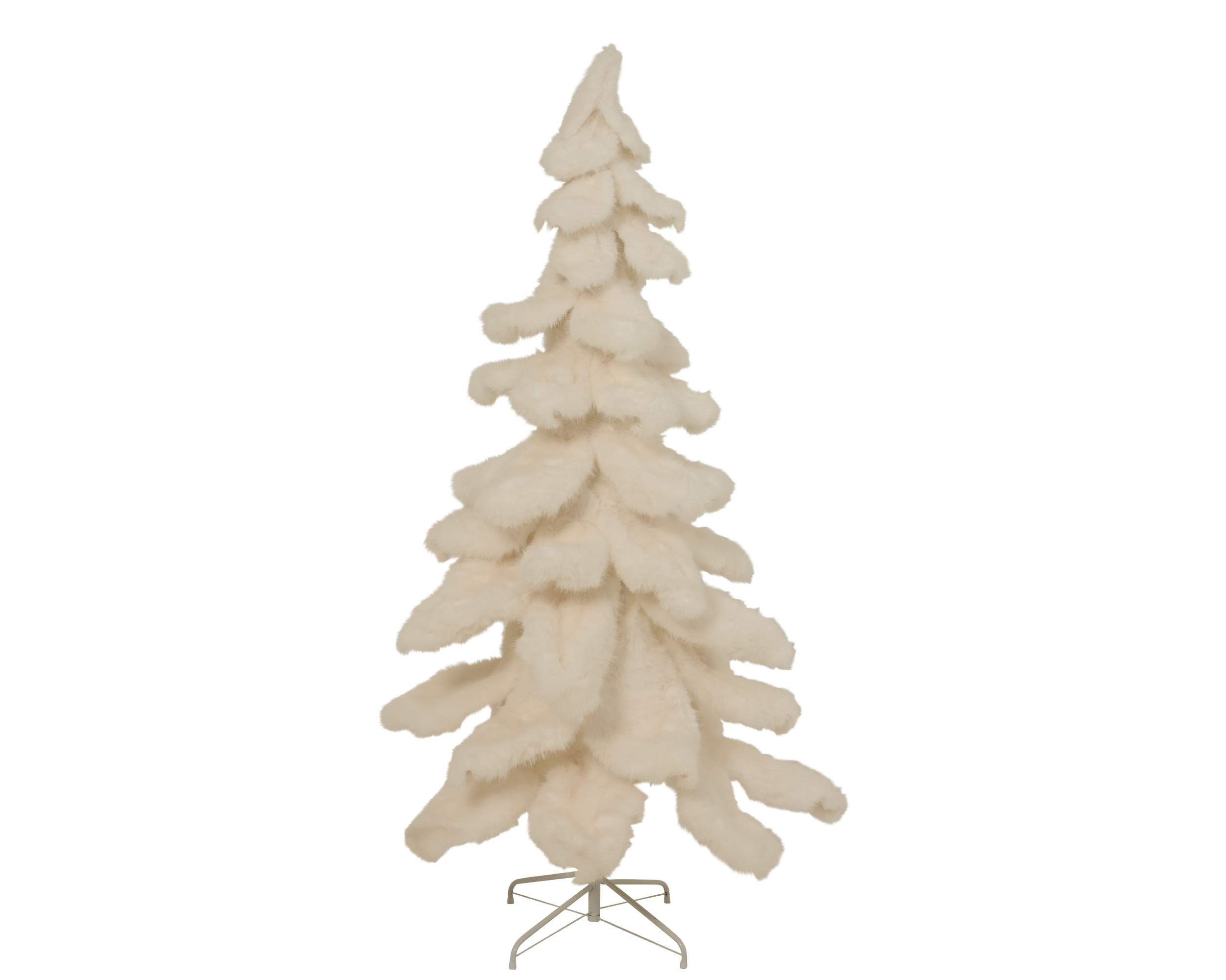 ALBERO DI PELLICCIA 7 STRATI H180 D105CM. BIANCO