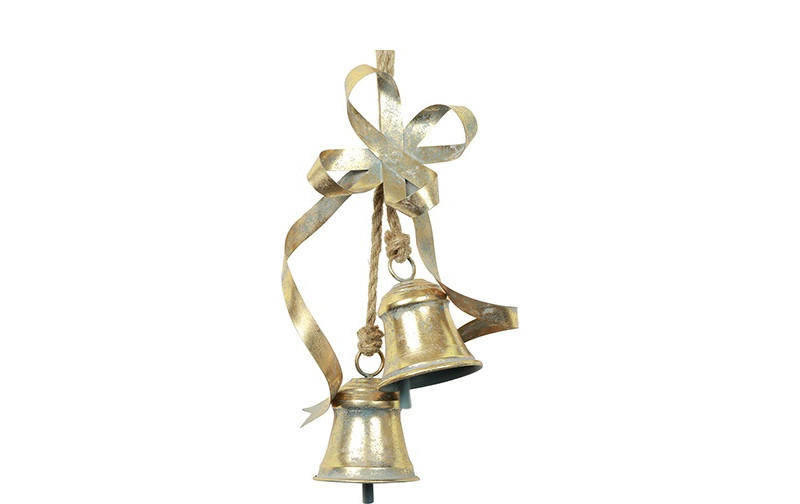 COPPIA CAMPANE MET. DA APPEND. L36CM. ORO