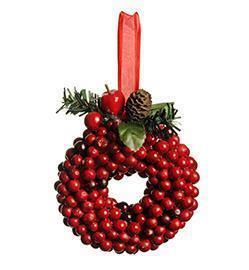 RING C/BACCHE DA APP. 12CM. 3PZ. ROSSO