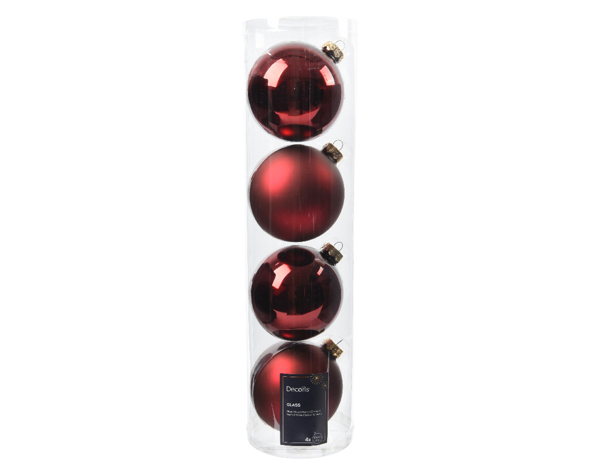 SFERE NATAL.D100MM. 4PZ. OXBLOOD