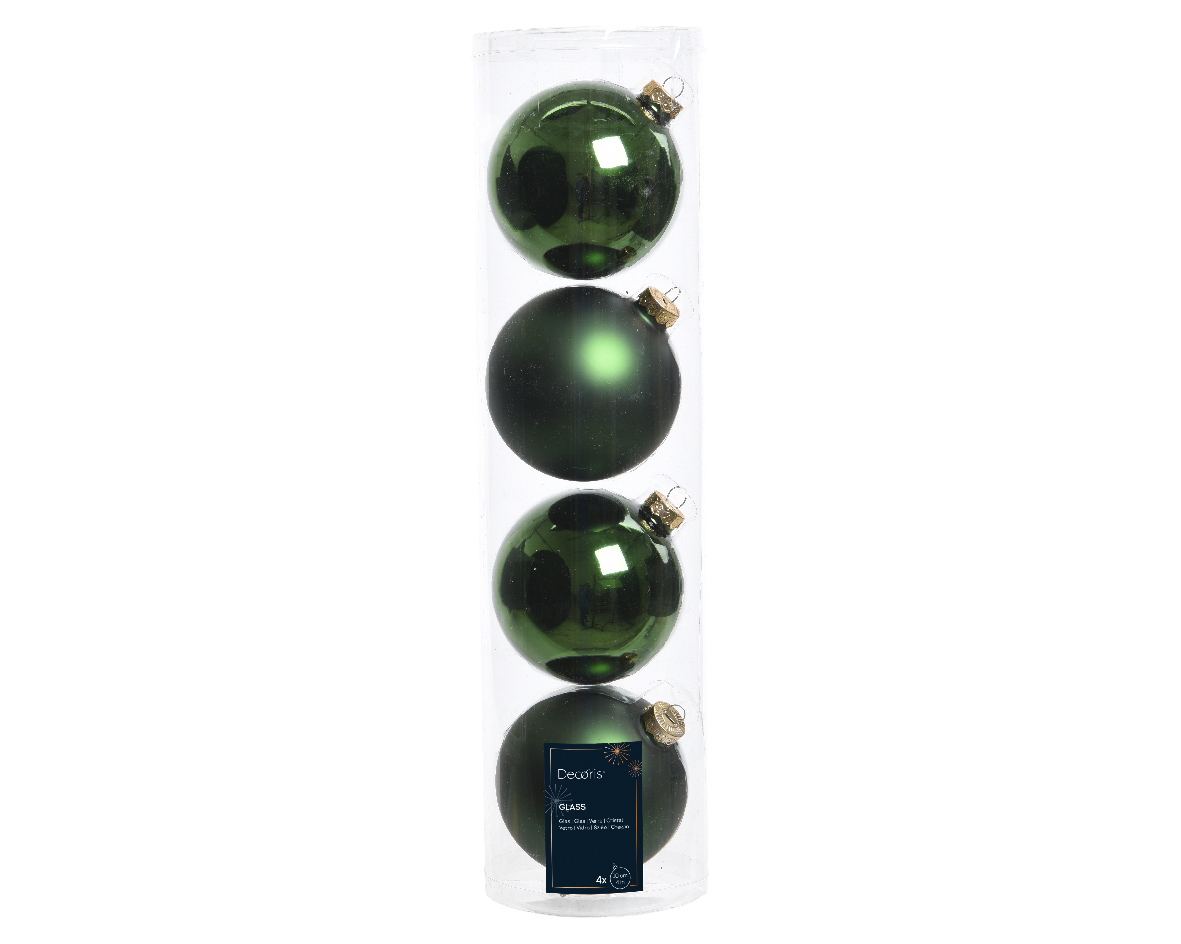 SFERE NATAL.D100MM. 4PZ. PINE GREEN